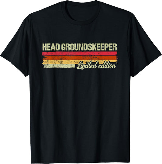 Vintage Head Groundskeeper Limited Edition T-Shirt - T-Shirt | Black