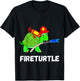 Fire Fighter Sea Turtle Tortoise Firefighter Fireman T-Shirt - T-Shirt | Black