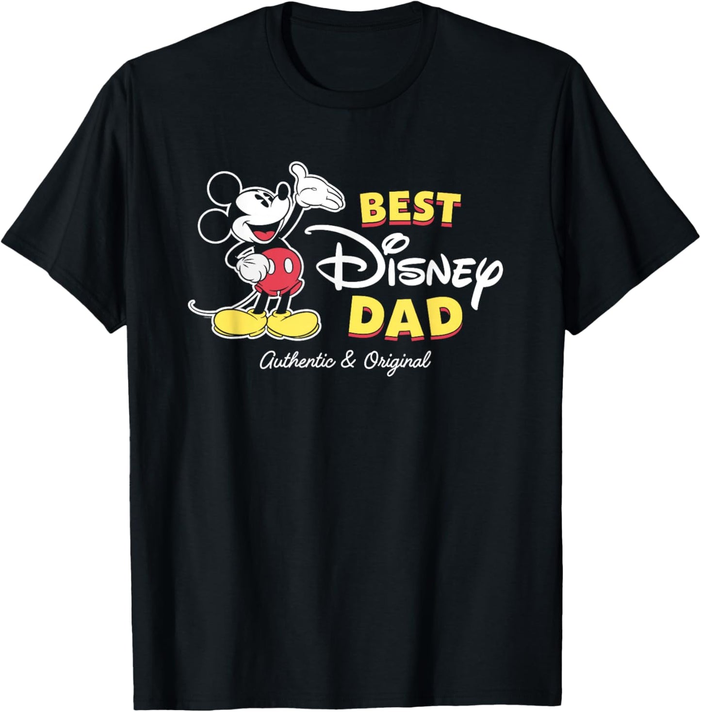 Disney Mickey Mouse Best Disney Dad Birthday Father’s Day T-Shirt - T-Shirt | Black