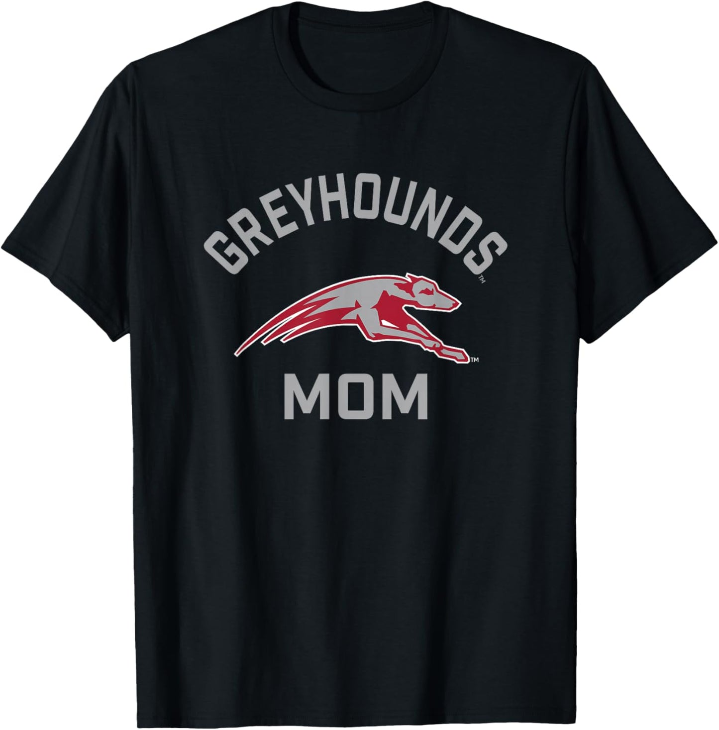 Campus Lab UIndy Greyhounds Arched Mom - -Adults, Short Sleeve, Black, Small T-Shirt - T-Shirt | Black
