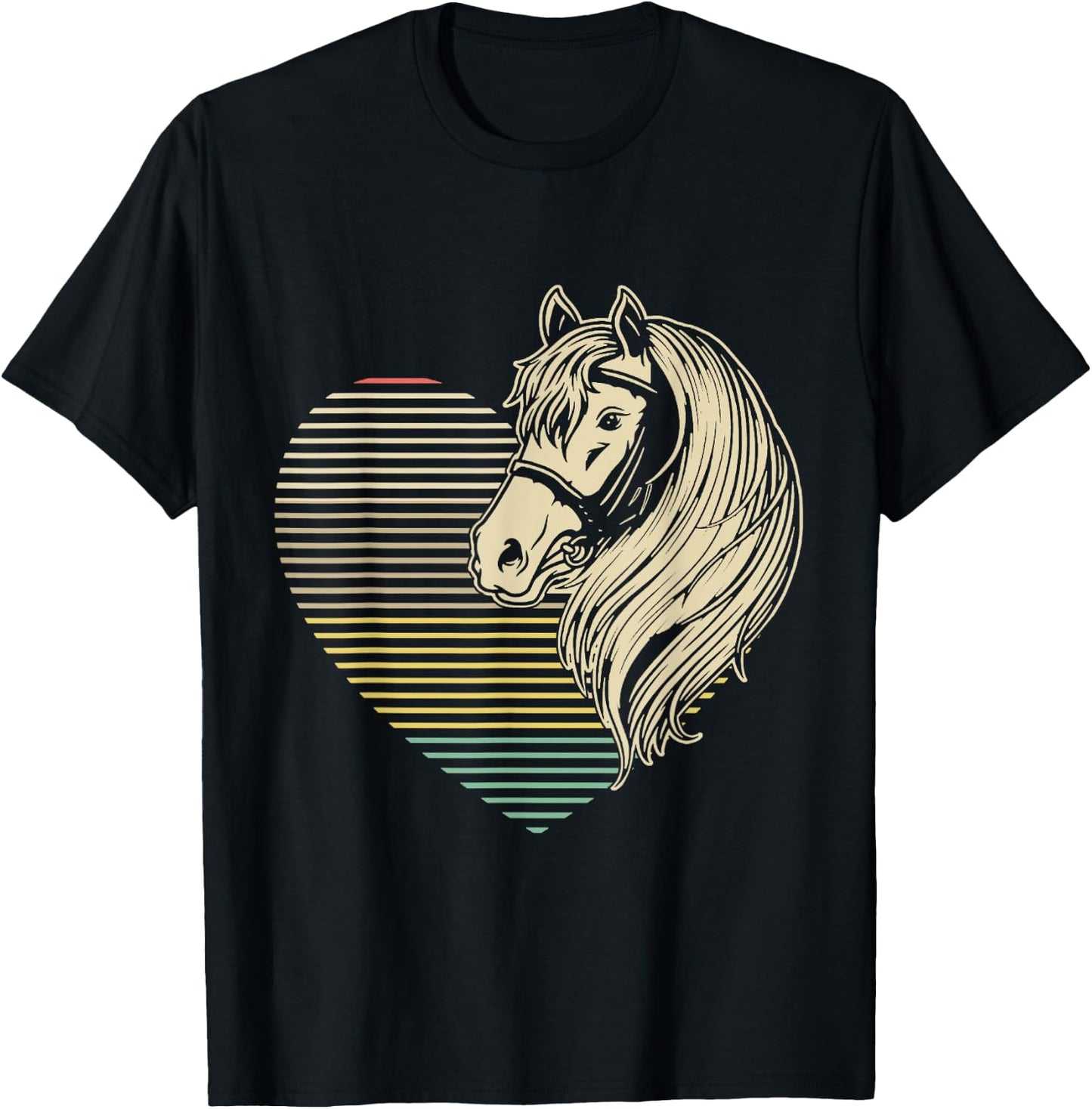 Horse Riding Women Valentines Day Gift Horse T-Shirt - T-Shirt | Black