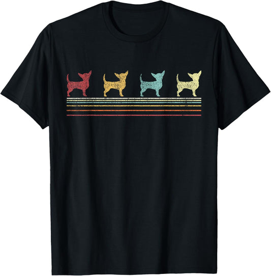 Funny Chihuahua Mom Chihuahua Dad Retro Vintage Chihuahua T-Shirt - T-Shirt | Black
