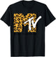 Classic Mtv Logo Leopard Print T-Shirt - T-Shirt | Black