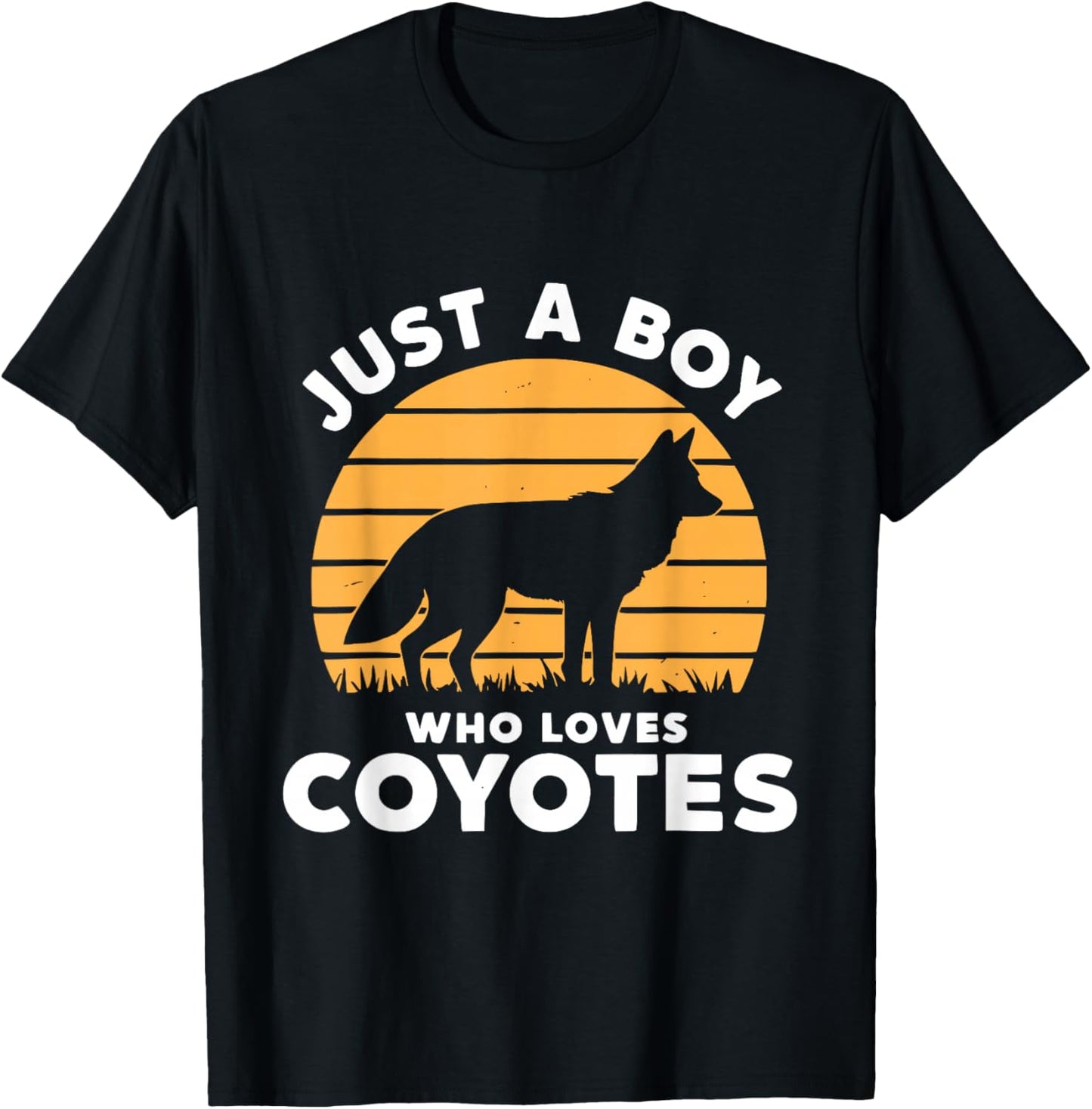 Just A Boy Who Loves Coyotes T-Shirt - T-Shirt | Black