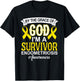 I’m A Survivor Endometriosis Awareness yellow Ribbon Christ T-Shirt - T-Shirt | Black