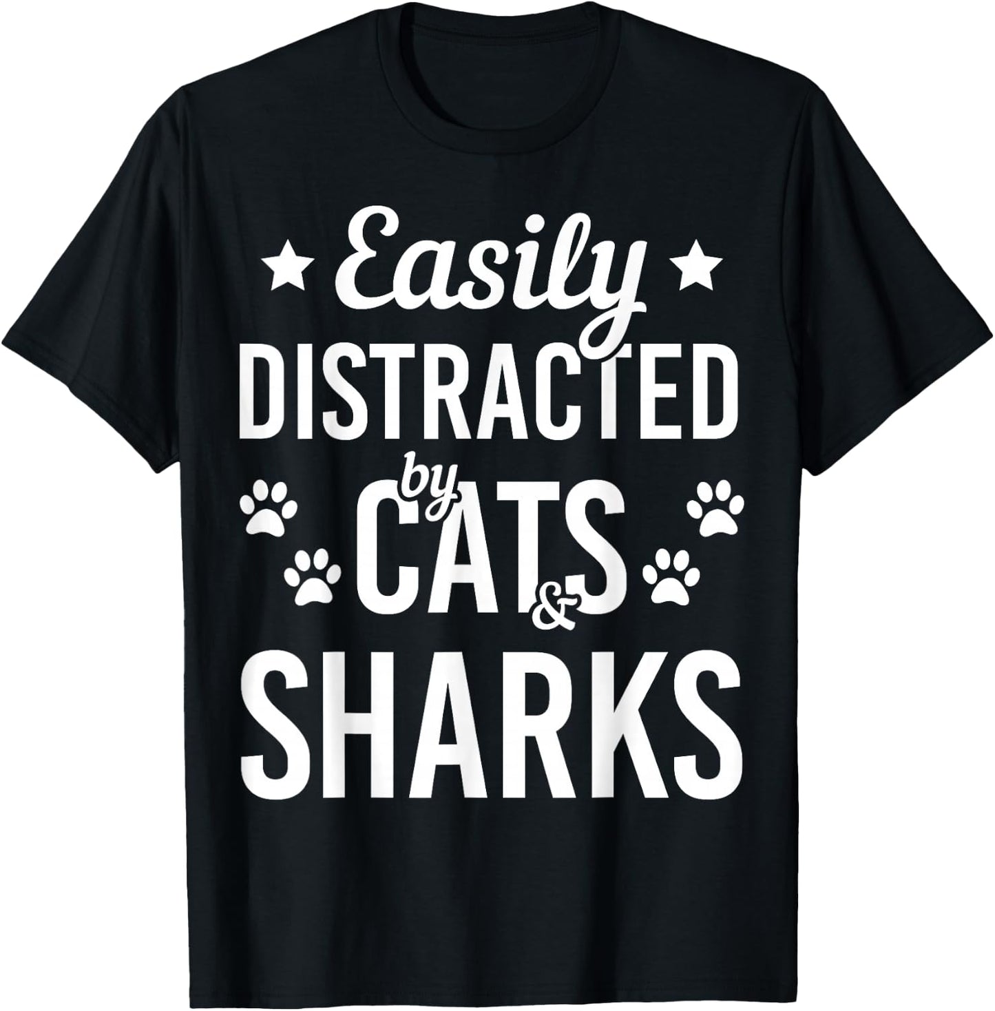 Cat Lover Shark Lover Cats And Sharks Zookeeper Funny Cat T-Shirt - T-Shirt | Black