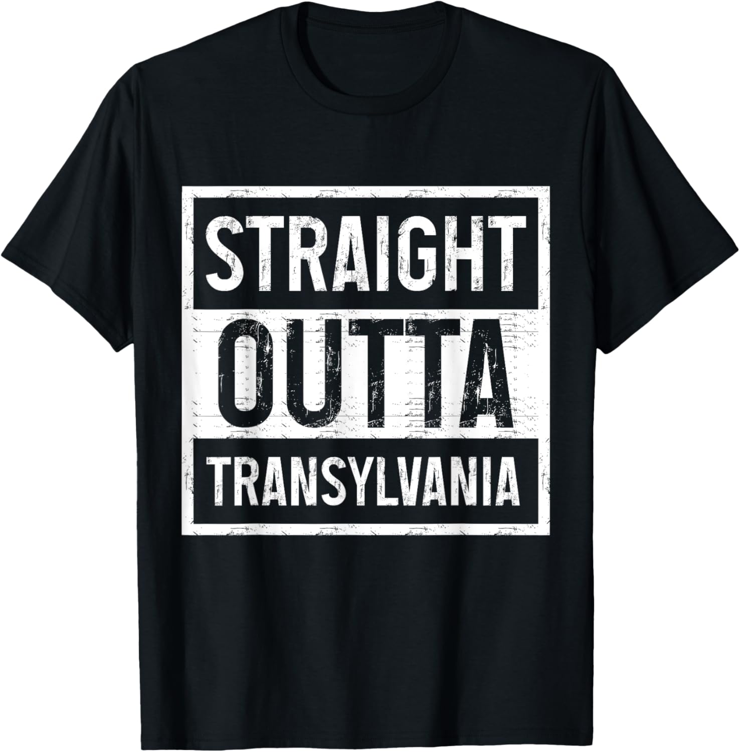 Straight Outta Transylvania Romania Romanian Pride T-Shirt - T-Shirt | Black