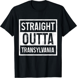 Straight Outta Transylvania Romania Romanian Pride T-Shirt - T-Shirt | Black