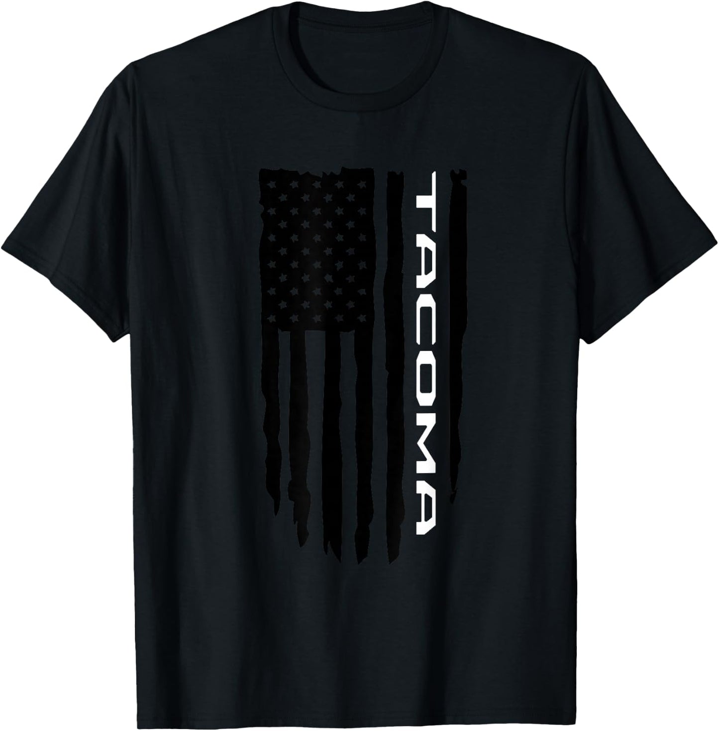 Wandering Wheels Men's Tacoma PreRunner American Flag Shirt T-Shirt - T-Shirt | Black