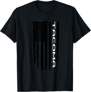 Wandering Wheels Men's Tacoma PreRunner American Flag Shirt T-Shirt - T-Shirt | Black