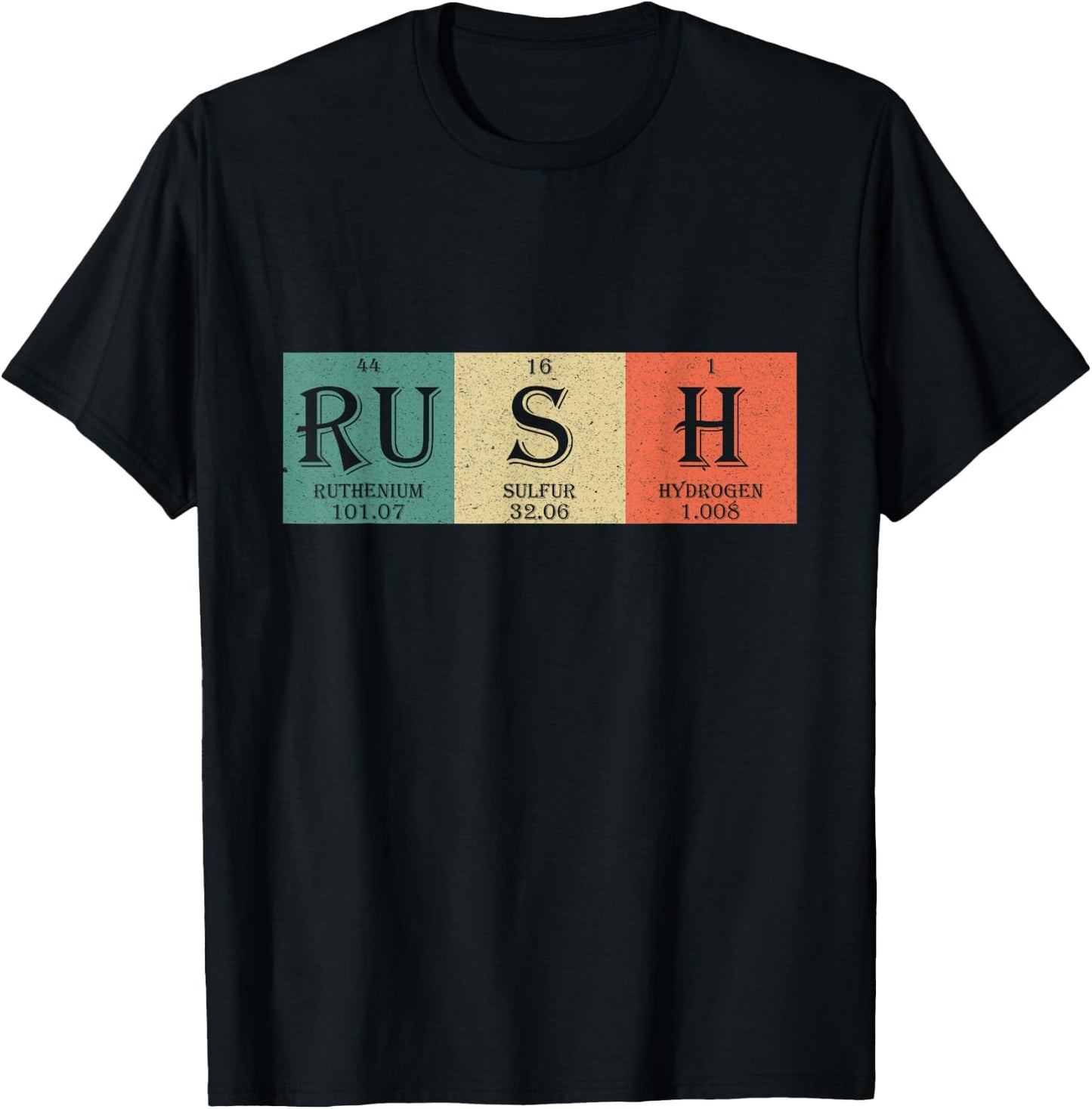Rush Periodic Table Elements-Rush Chemistry Student/Fan Gift T-Shirt - T-Shirt | Black