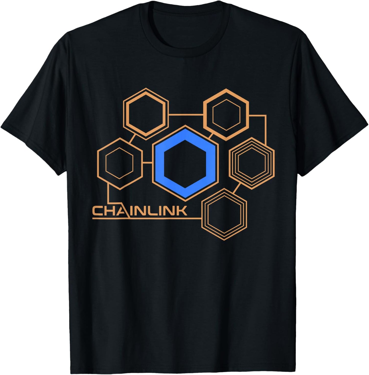 CHAINLINK Crypto LINK Token Decentralized Finance Blockchain T-Shirt - T-Shirt | Black
