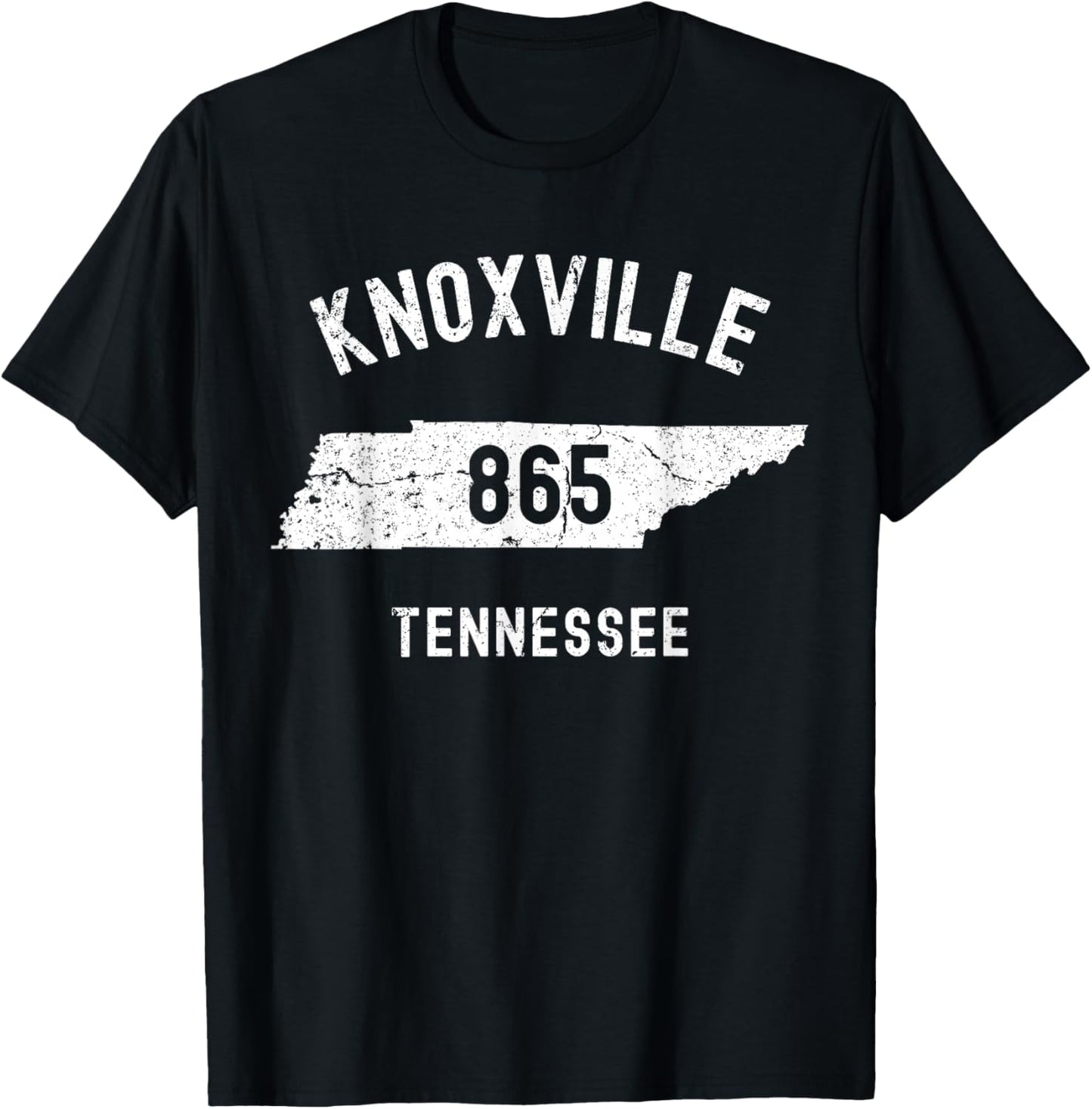 Knoxville Tennessee TN 865 Vintage Athletic Style T-Shirt - T-Shirt | Black