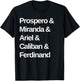 The Tempest Play Characters Shakespeare T-Shirt - T-Shirt | Black