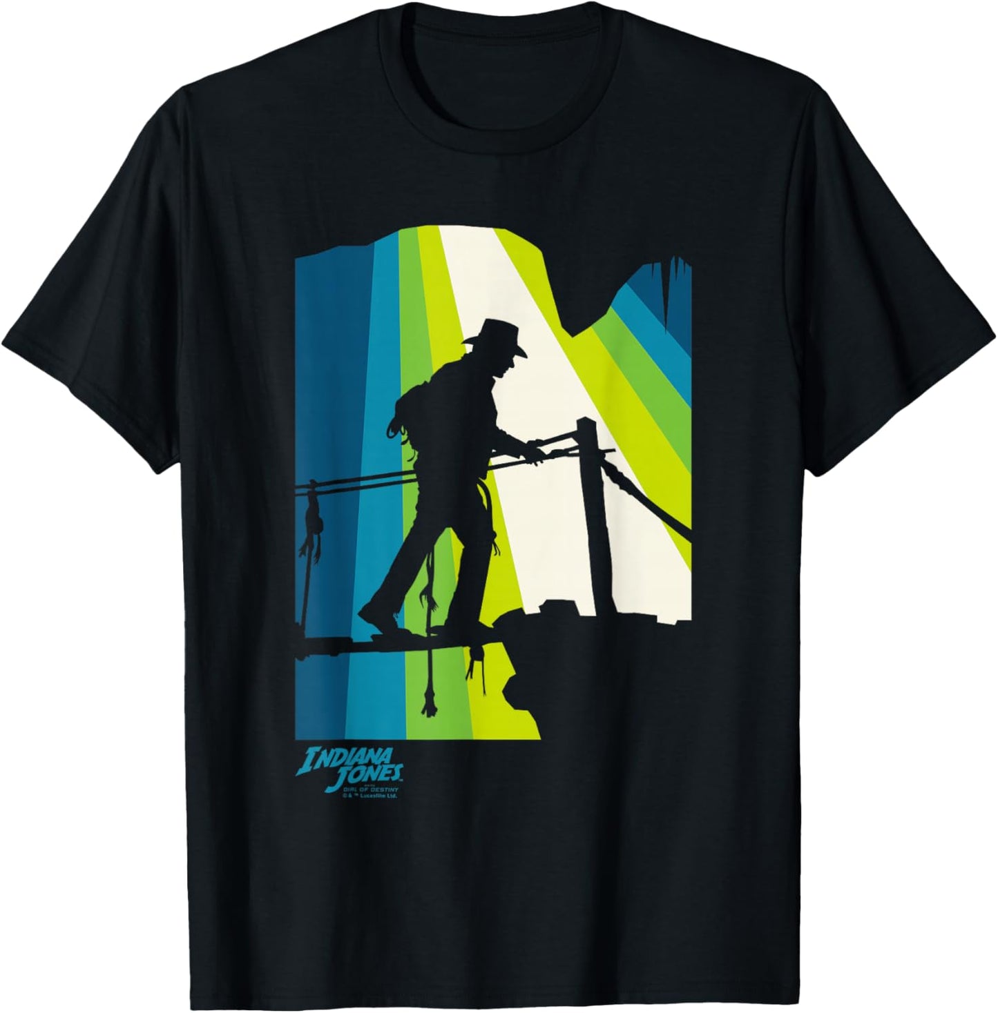 Indiana Jones and the Dial of Destiny Crossing Bridge Shadow T-Shirt - T-Shirt | Black