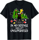 In My Defense, I Was Left Unsupervised Funny Cat Christmas T-Shirt - T-Shirt | Black