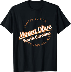 Retro Athletic Mount Olive NC Apparel T-Shirt - T-Shirt | Black