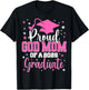 Proud God Mom of A Class of 2026 Graduate Senior Graduation T-Shirt - T-Shirt | Black