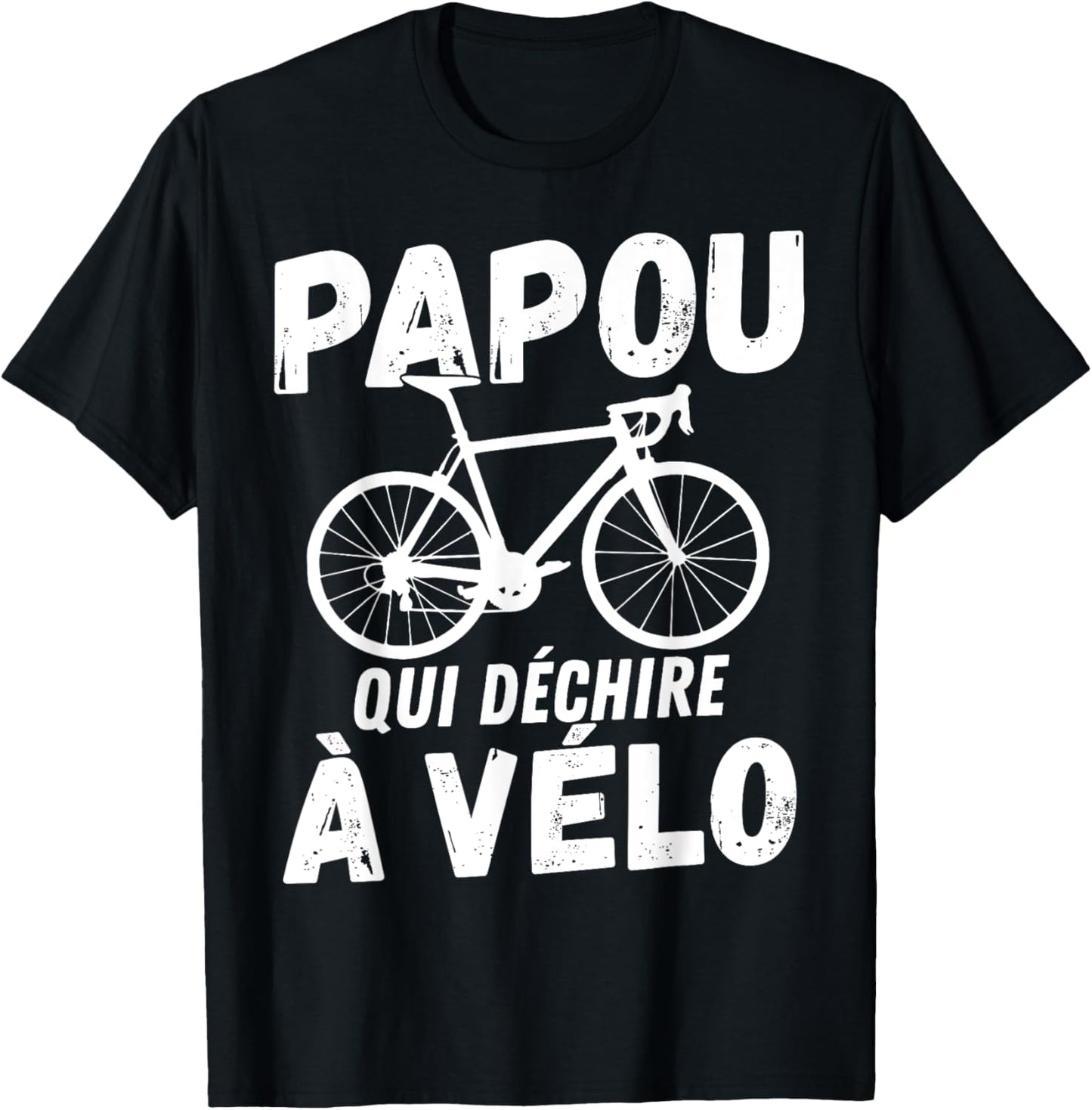 Bicycle man funny cycling cyclist Papua tearing bike , Black, S T-Shirt - T-Shirt | Black