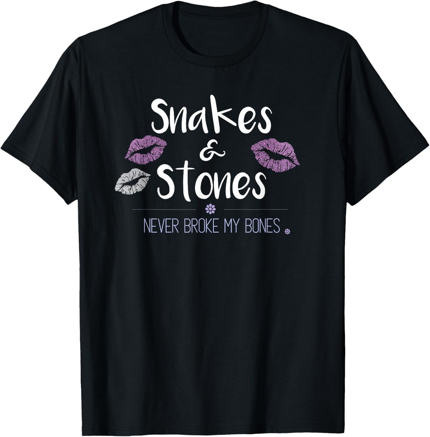 Snakes Stones Never Broke Bones Music Lover Swift T-Shirt - T-Shirt | Black