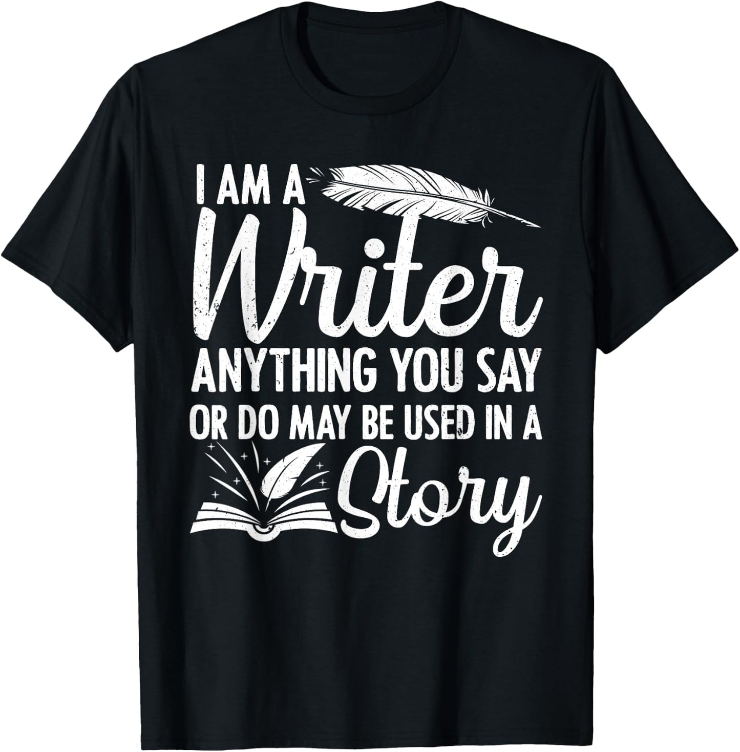 Best Writer Design Women Writer Writing Story Author T-Shirt - T-Shirt | Black