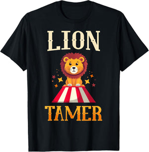 Lion Tamer Funny Kids Circus Costume Party Matching Carnival T-Shirt - T-Shirt | Black