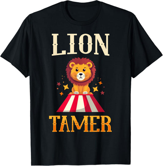 Lion Tamer Funny Kids Circus Costume Party Matching Carnival T-Shirt - T-Shirt | Black