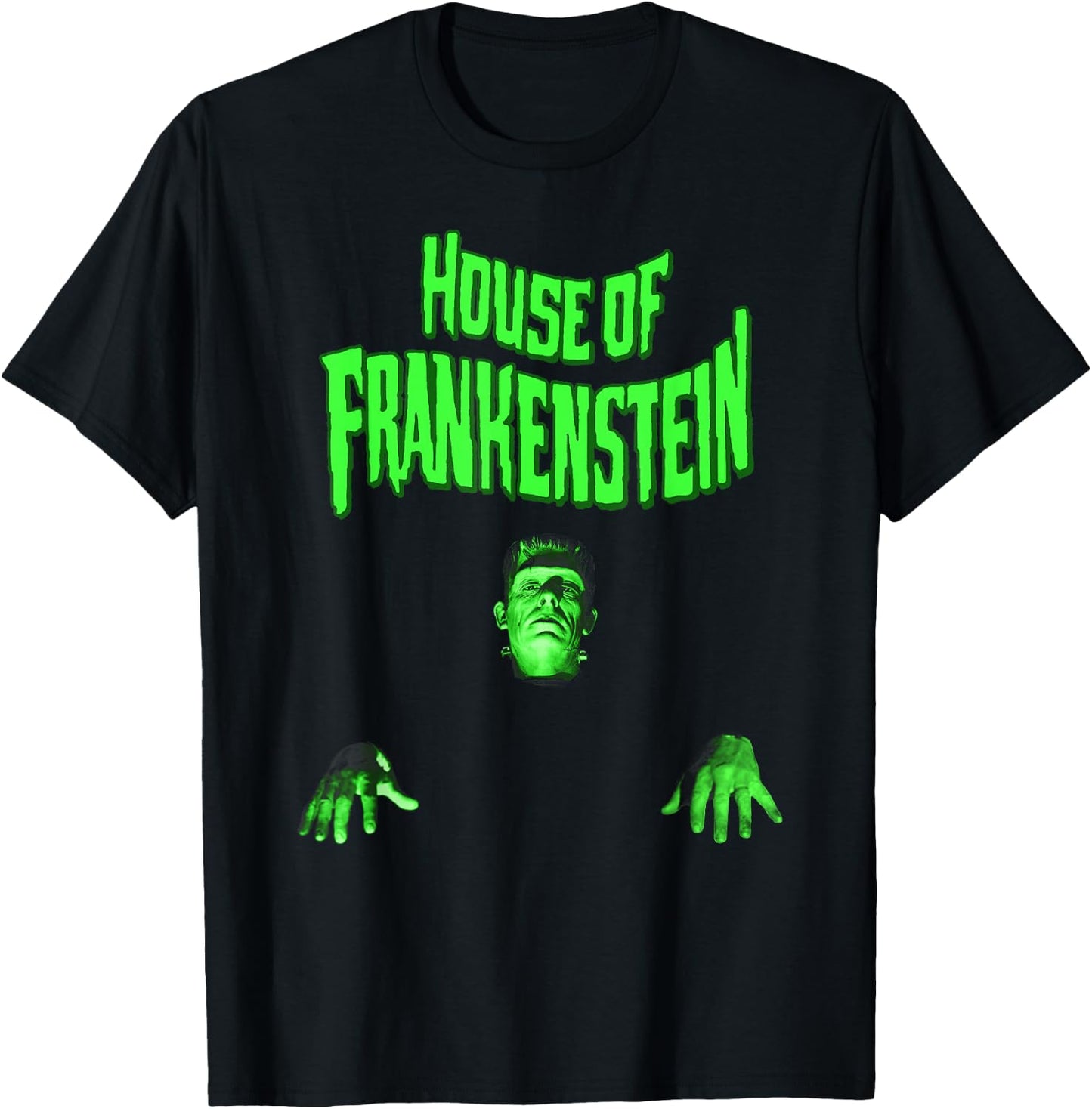 Universal Monsters House Of Frankenstein Walk Portrait T-Shirt - T-Shirt | Black