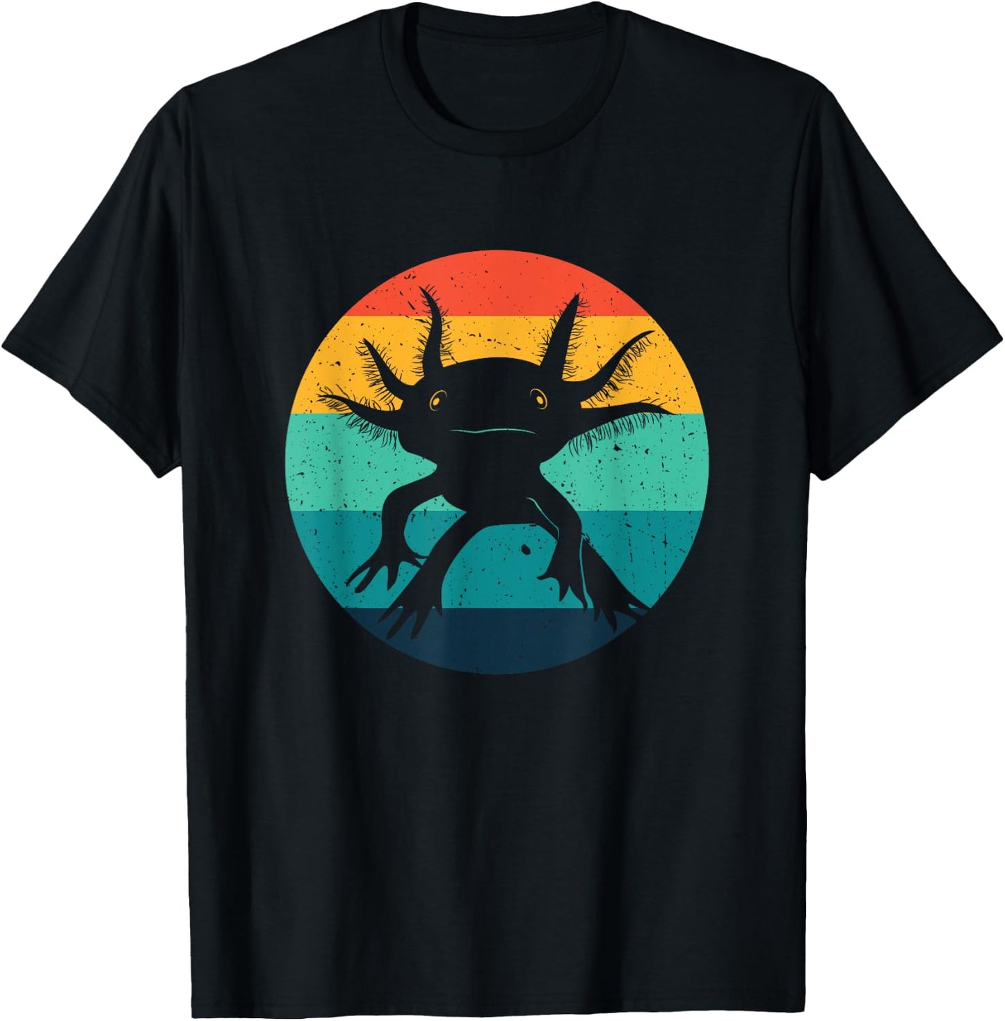 Ambystomatidae Breeder Axolotl Animal Funny Retro Black Adult T-Shirt - T-Shirt | Black