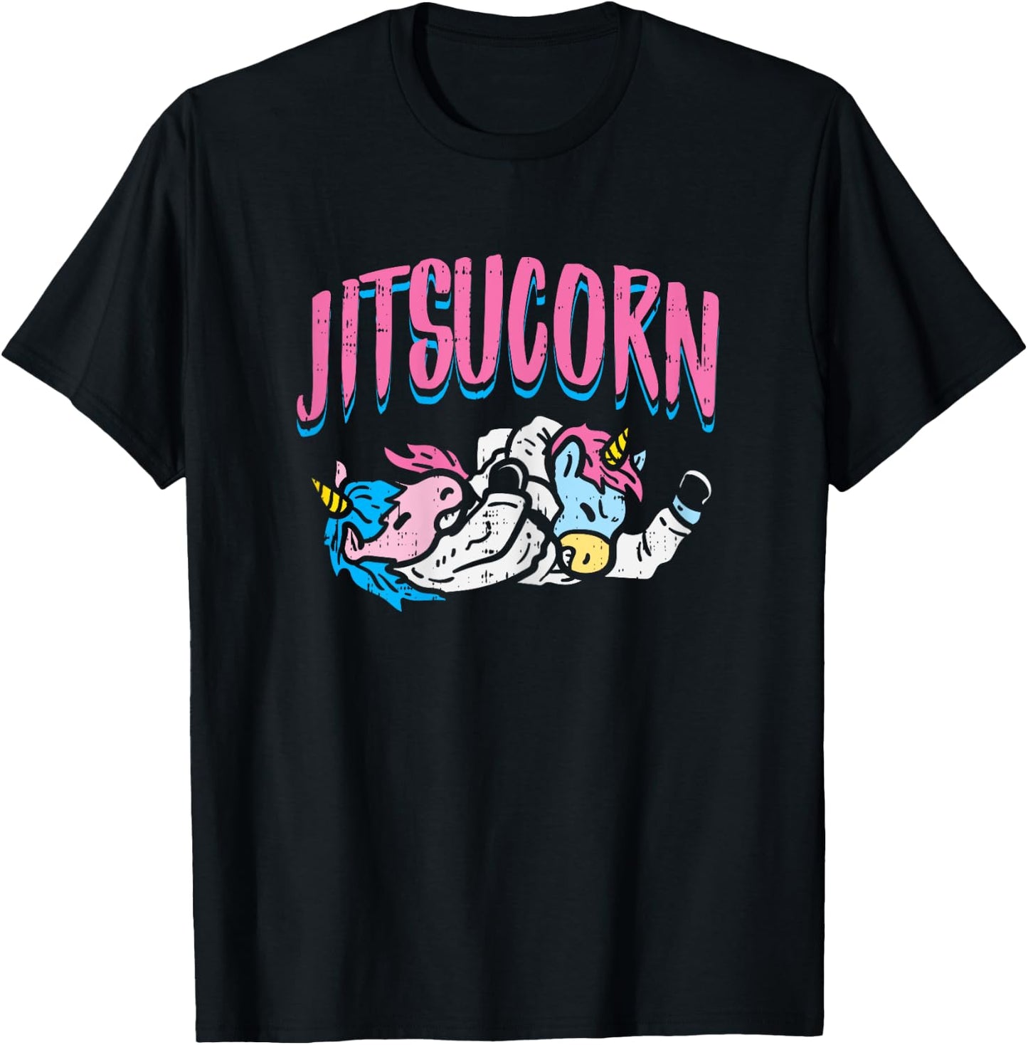 Jitsucorn Jiu Jitsu Unicorn Funny Grappling Martial Art Gift T-Shirt - T-Shirt | Black
