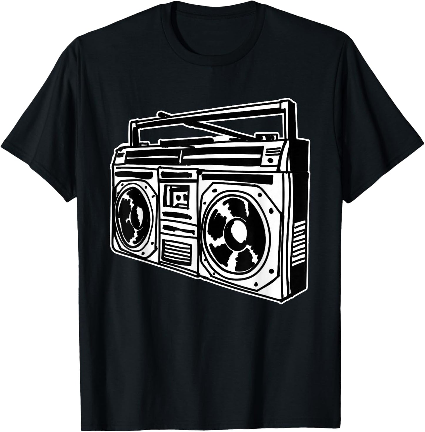 Ghetto Blaster 80's 90's Hip Hip Rap T-Shirt - T-Shirt | Black