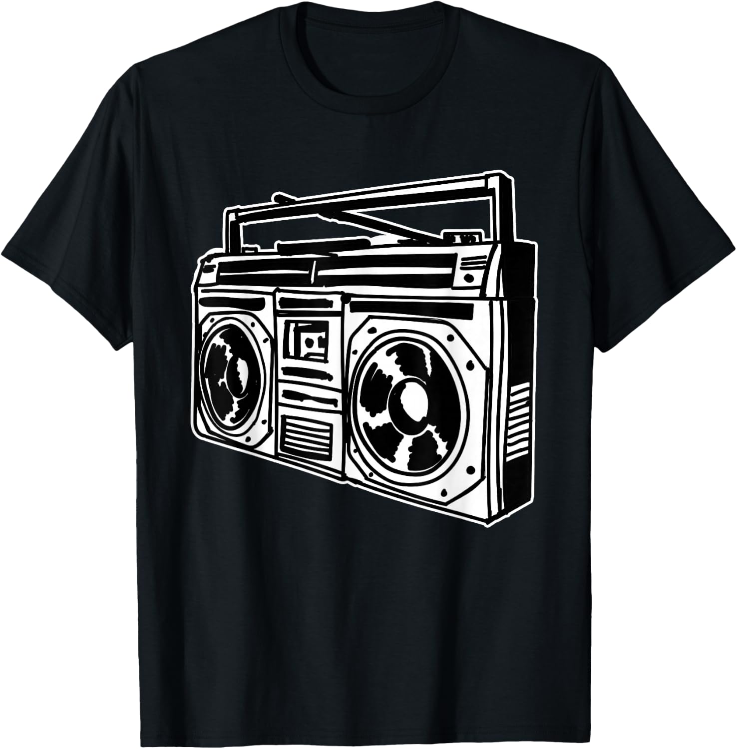 Ghetto Blaster 80's 90's Hip Hip Rap T-Shirt - T-Shirt | Black