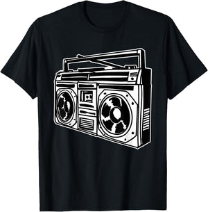 Ghetto Blaster 80's 90's Hip Hip Rap T-Shirt - T-Shirt | Black
