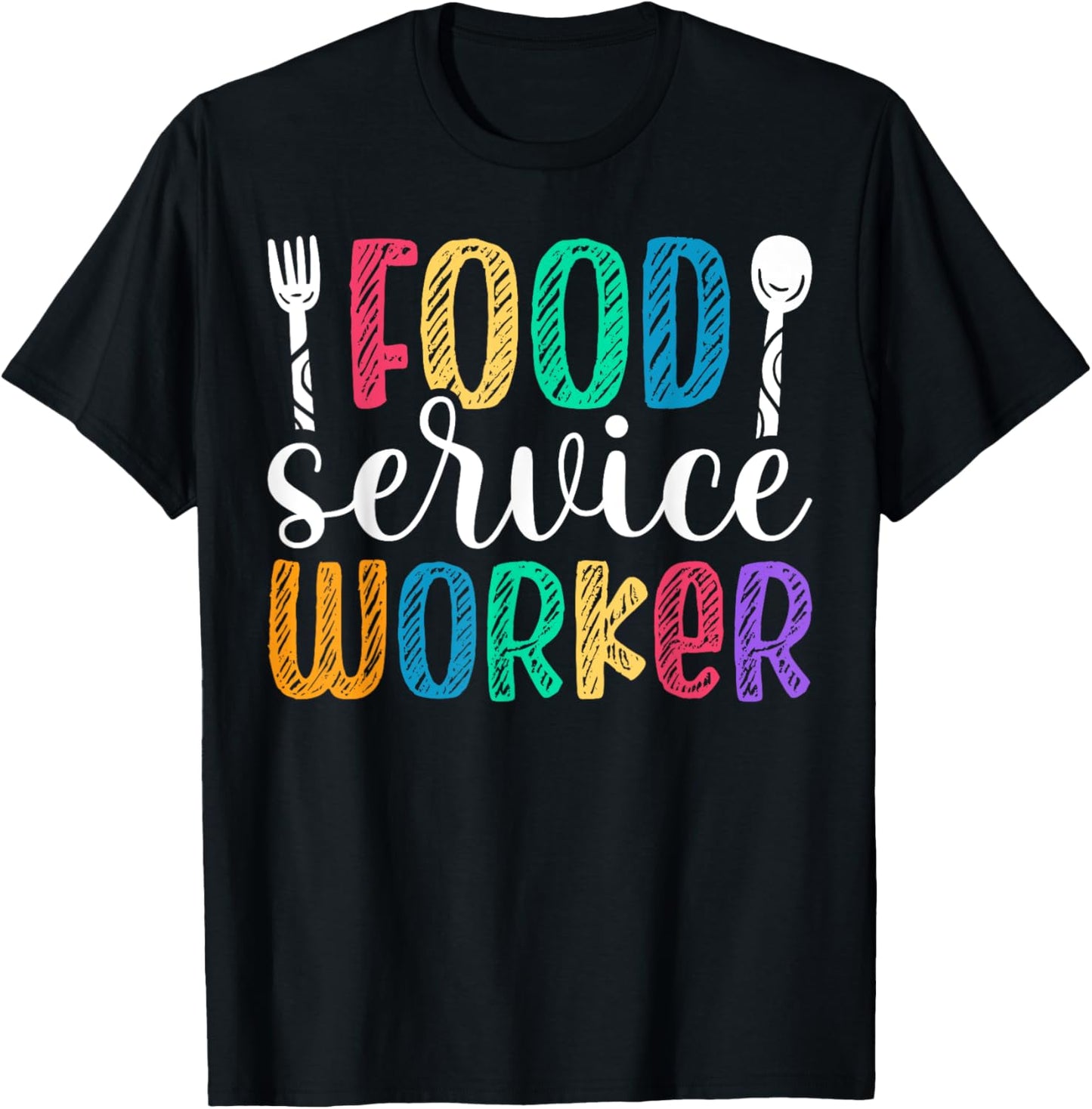 Cute Food Service Worker Appreciation T-Shirt - T-Shirt | Black