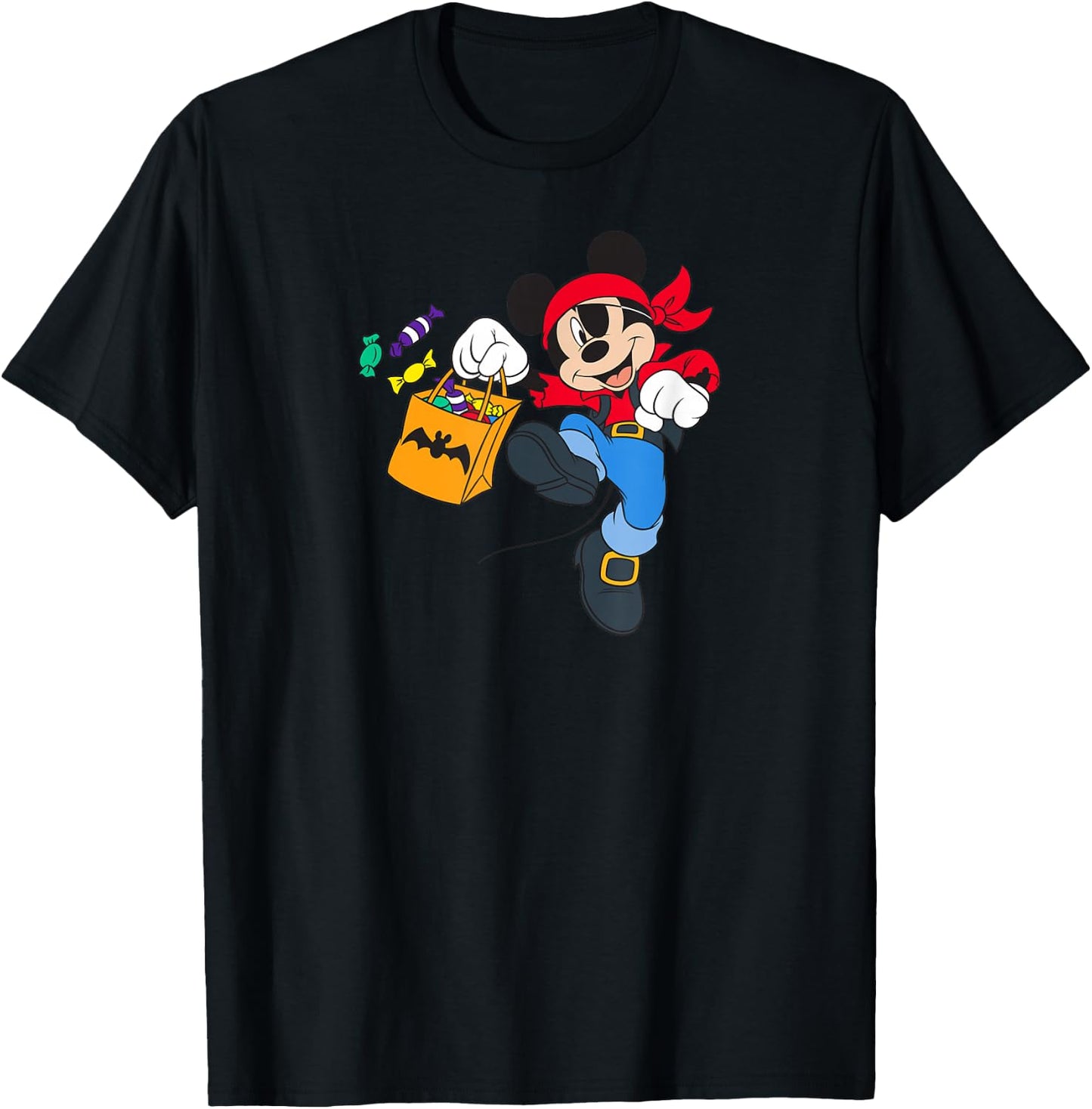 Disney Halloween Mickey Mouse Pirate T-Shirt - T-Shirt | Black