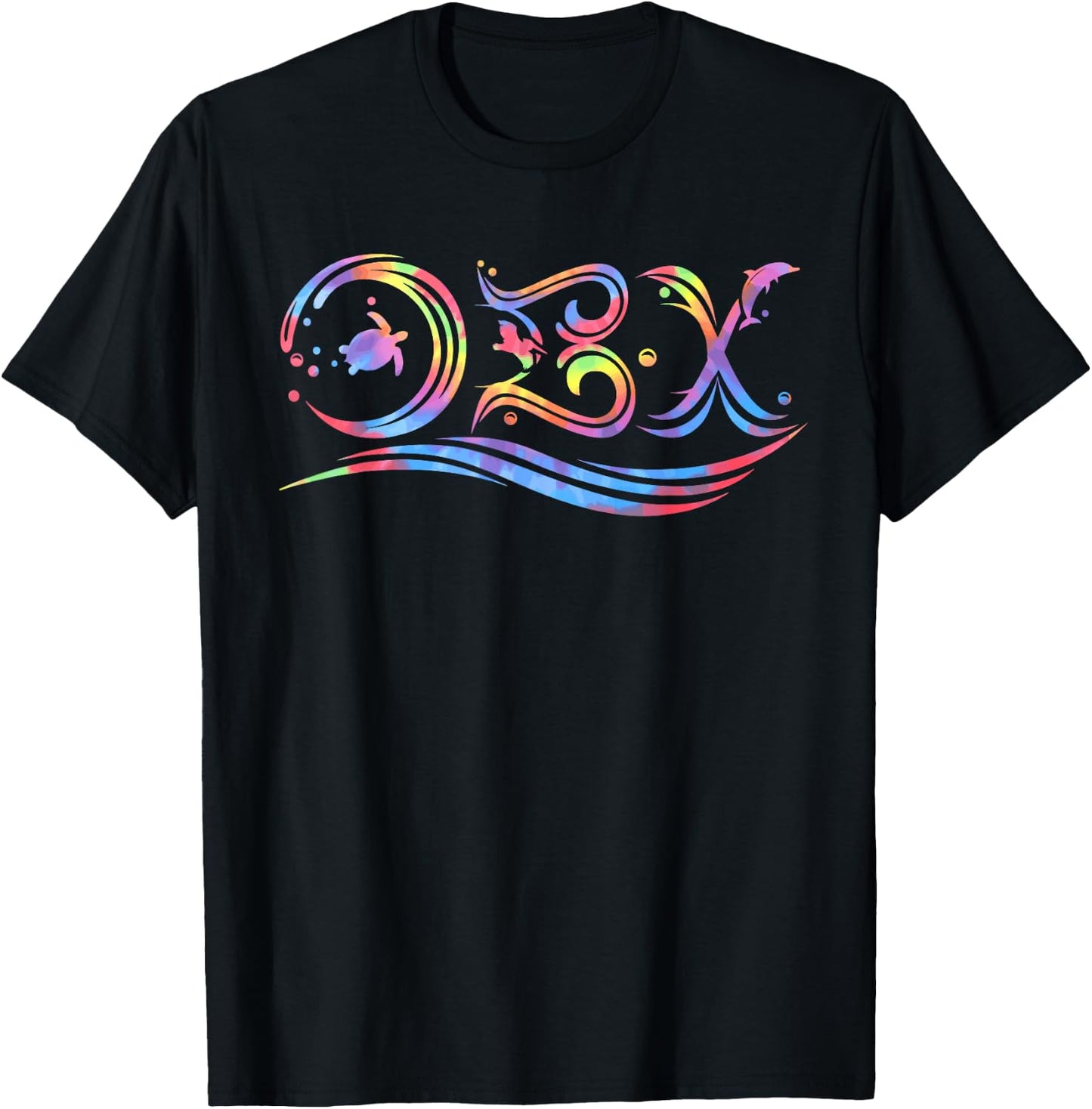 Nature Lover NC Outer Banks Tie Dye OBX Beach Vacaction T-Shirt - T-Shirt | Black