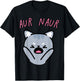 Aur Naur Funny Cat Women Kids T-Shirt - T-Shirt | Black