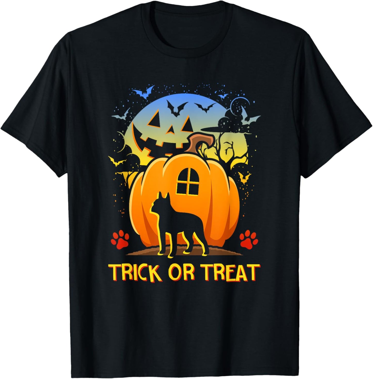 Boston Terrier Happy Halloween Costume Dog Boo Dogs Men Women Kids T-Shirt - T-Shirt | Black