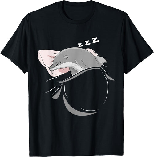 Funny Dolphin Merch , Men & Kids Dolphin Sleeping Animal Pajamas Nap PJs Outfit Gift Dolphin