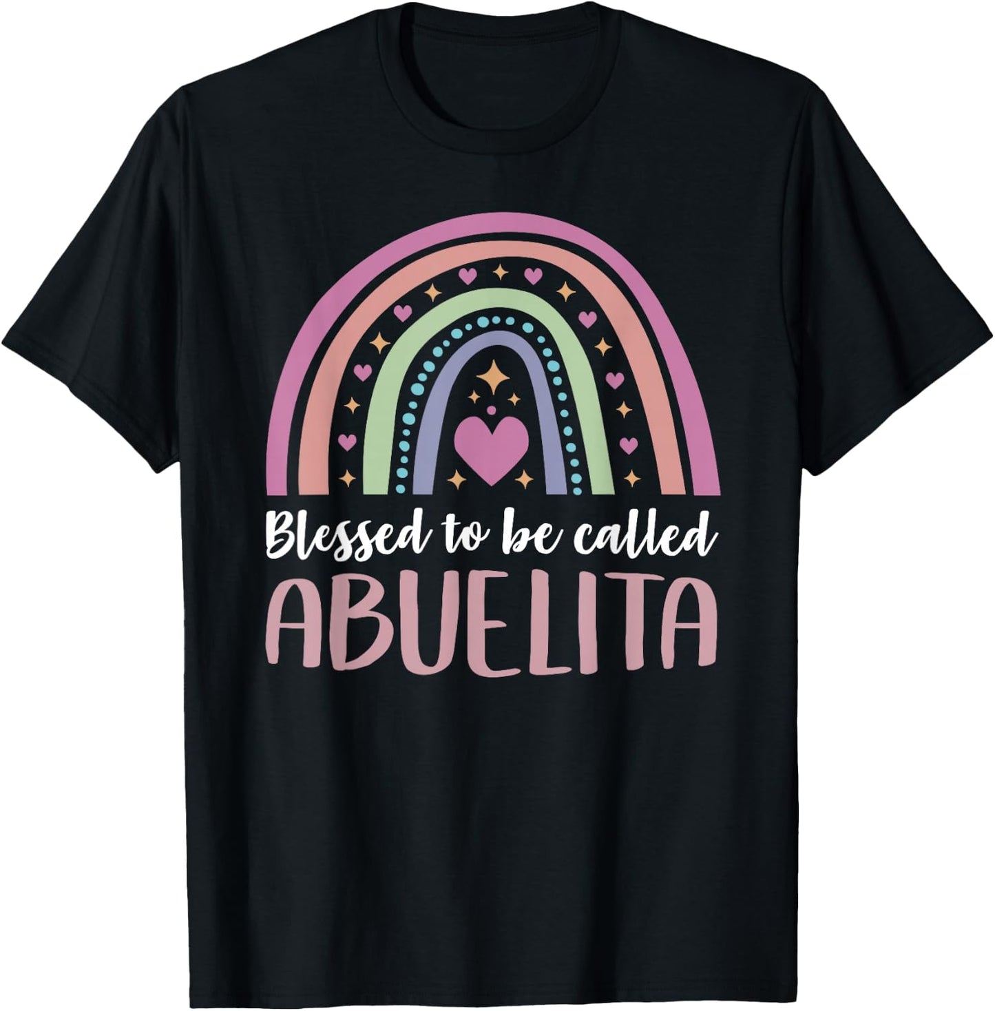 Abuelita Shirt for Grandma Mothers Day Blessed Abuelita T-Shirt - T-Shirt | Black