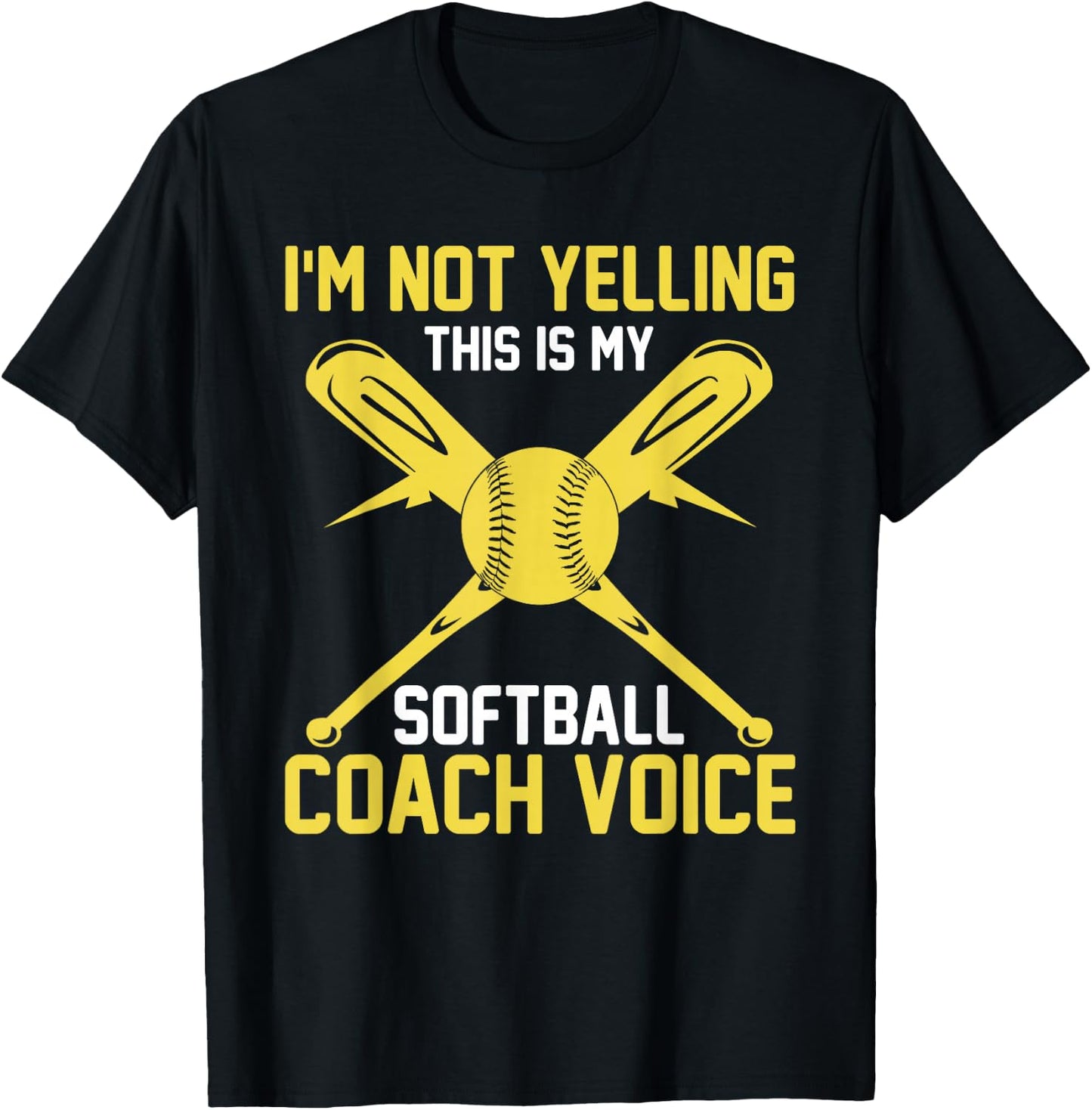 Softball Coaching Voice - Assistant Coach Softball T-Shirt - T-Shirt | Black