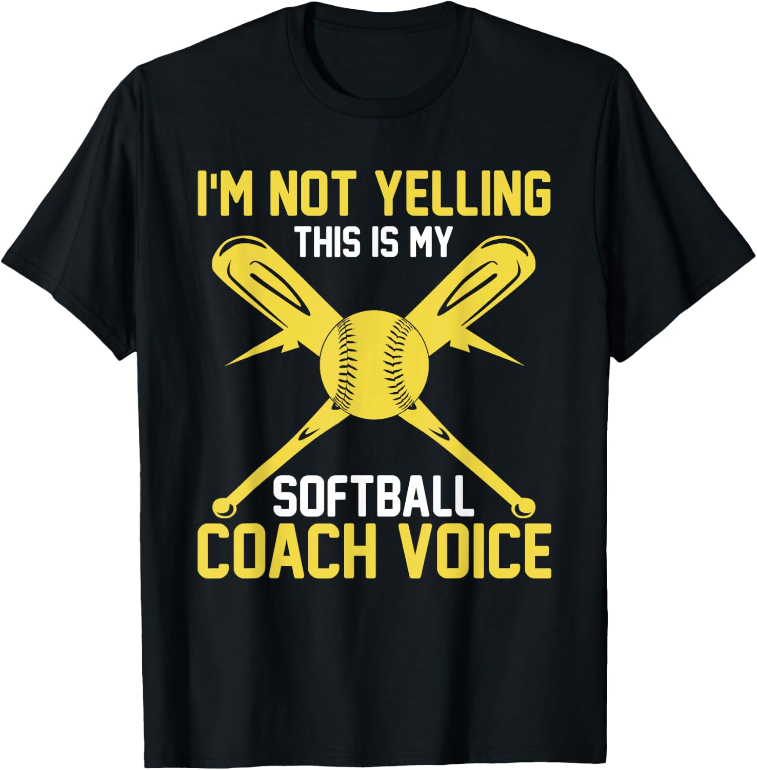 Softball Coaching Voice - Assistant Coach Softball T-Shirt - T-Shirt | Black