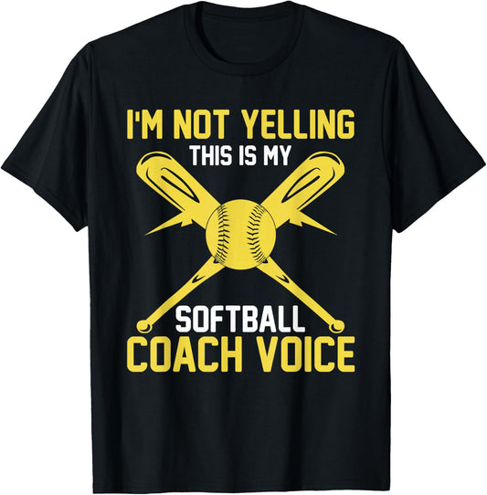 Softball Coaching Voice - Assistant Coach Softball T-Shirt - T-Shirt | Black