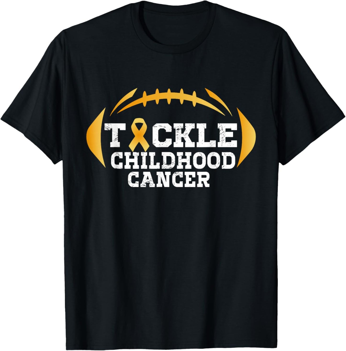 Childhood Tackle Football Childhood Cancer Awareness Women T-Shirt - T-Shirt | Black