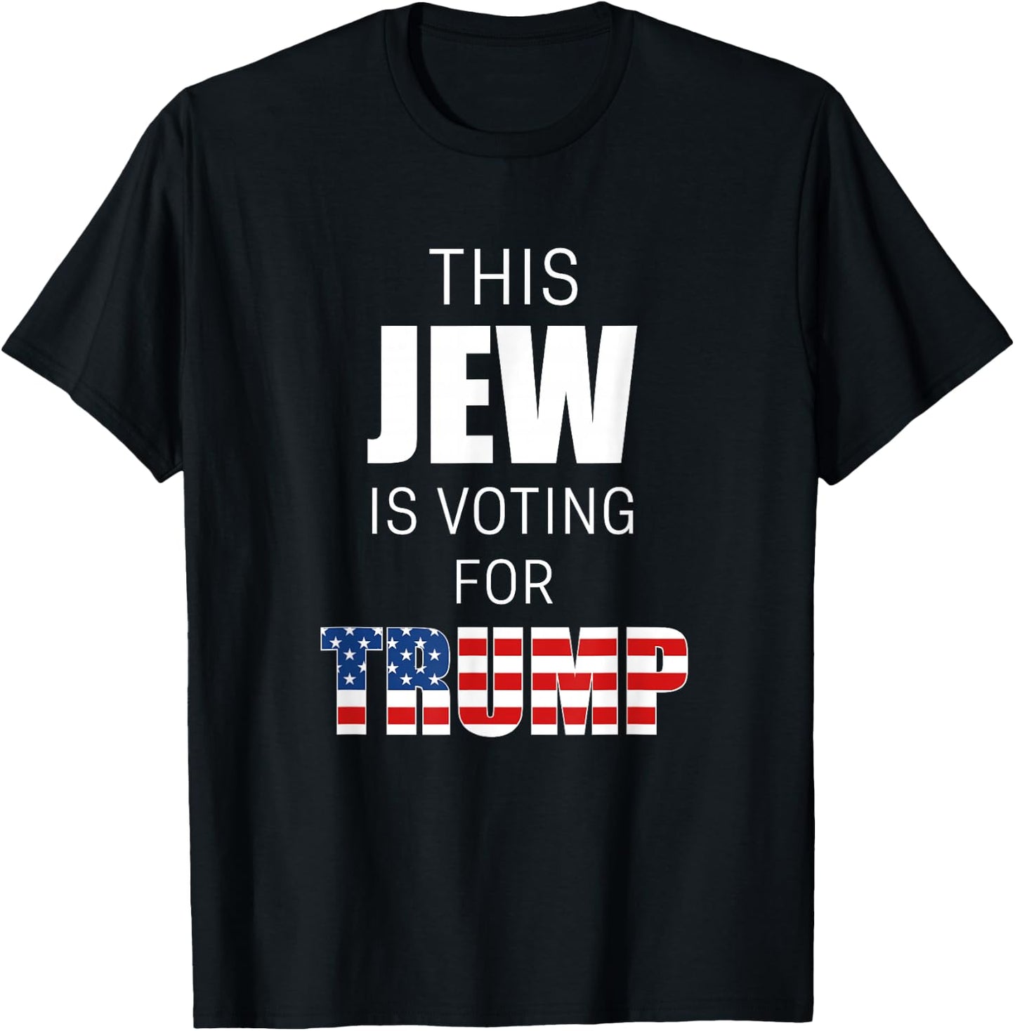 Jews for Trump 2020 Election President Jewish Conservative T-Shirt - T-Shirt | Black