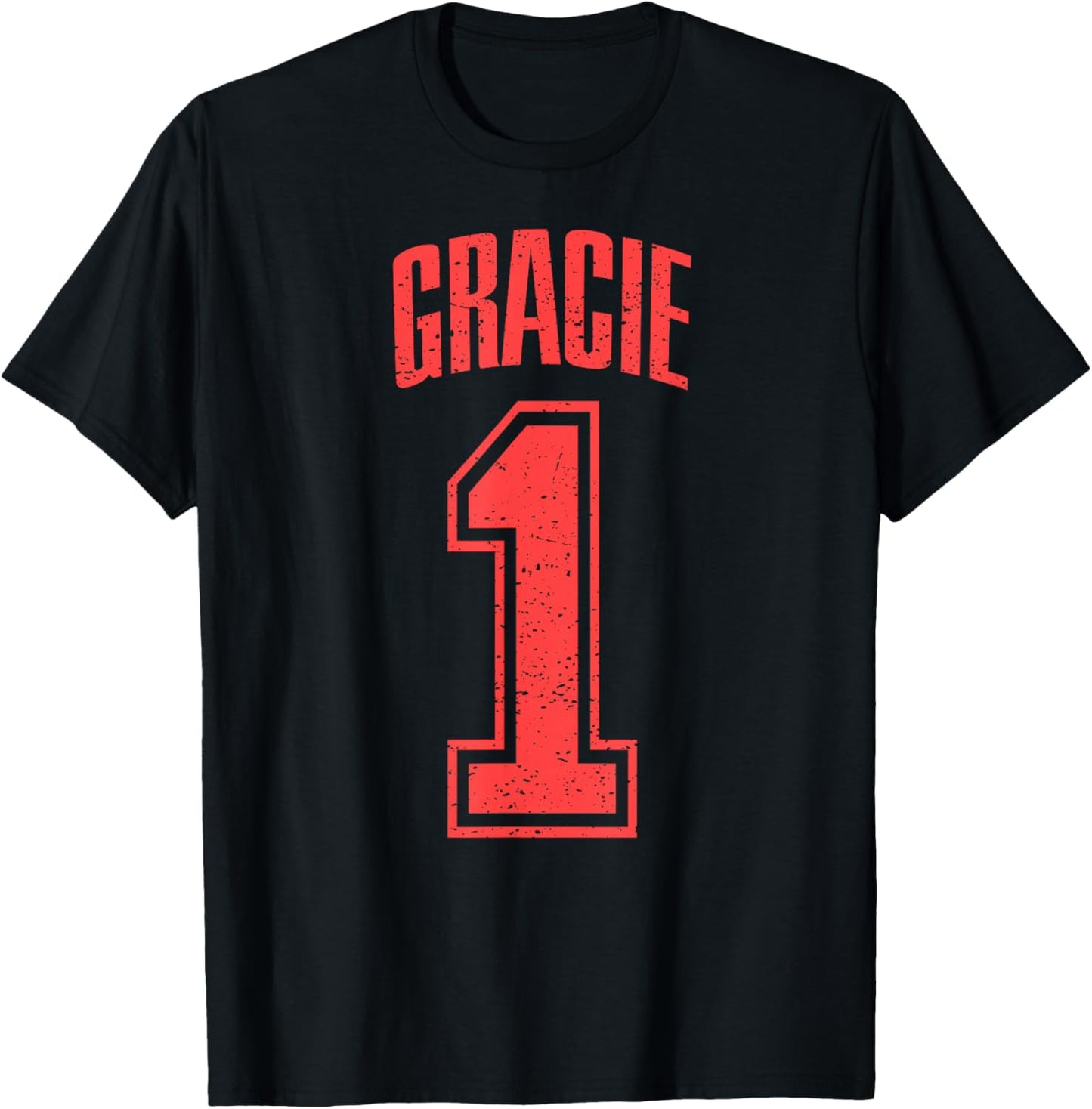 Gracie Supporter Number 1 Größter Fan T-Shirt - T-Shirt | Black