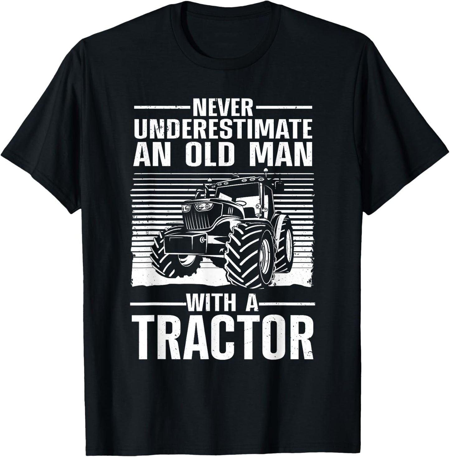Cool Tractor Dad Grandpa Farmer Driver Farming Truck T-Shirt - T-Shirt | Black