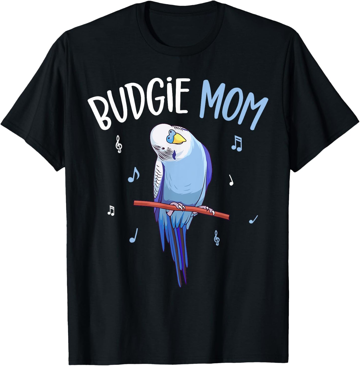 Budgie Mom Parakeet Budgerigar Funny T-Shirt - T-Shirt | Black