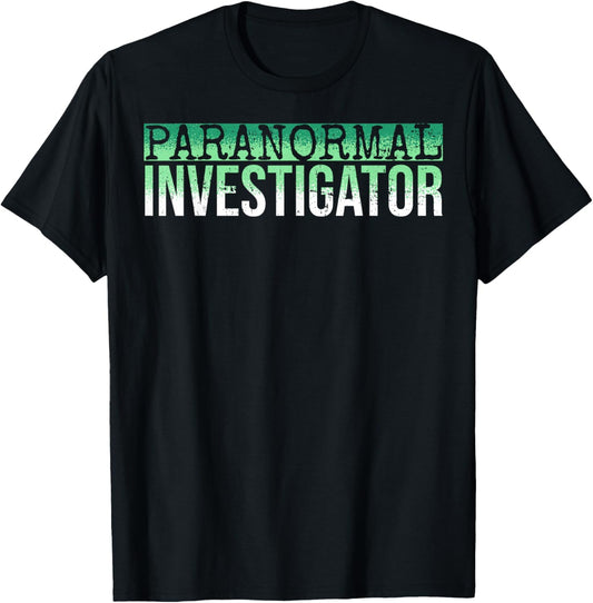 Paranormal Investigator Halloween Costume for Ghost Hunter T-Shirt - T-Shirt | Black