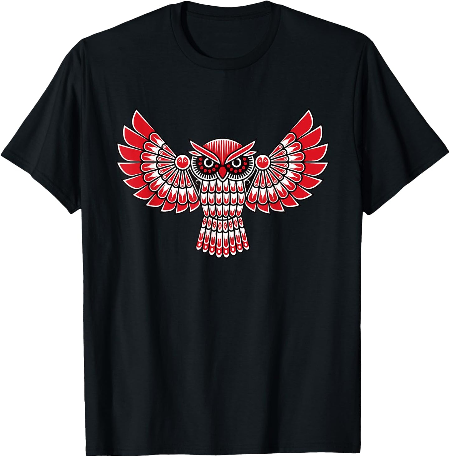 Haida Owl American Indian Native America Indigenous T-Shirt - T-Shirt | Black